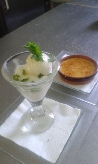 Home made: Coupe Colonel & crème brûlée