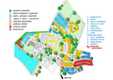 plan château le Verdoyer camping Dordogne