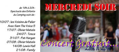 Concert camping Dordogne