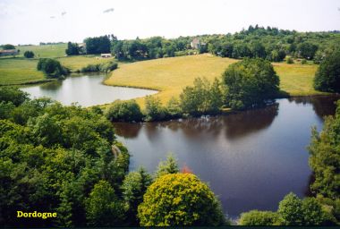 Fishing pond and swiming lake, checked water