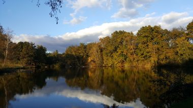 un étang aux milles couleurs en automne