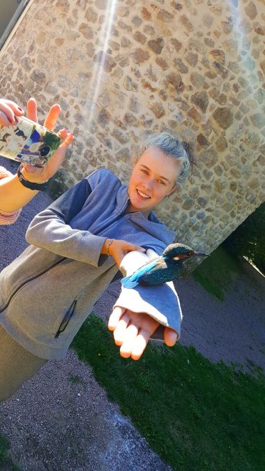 Eve and the Kingfisher in the Périgord Vert