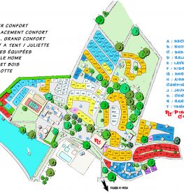 Le Plan du Camping Château le Verdoyer Dordogne