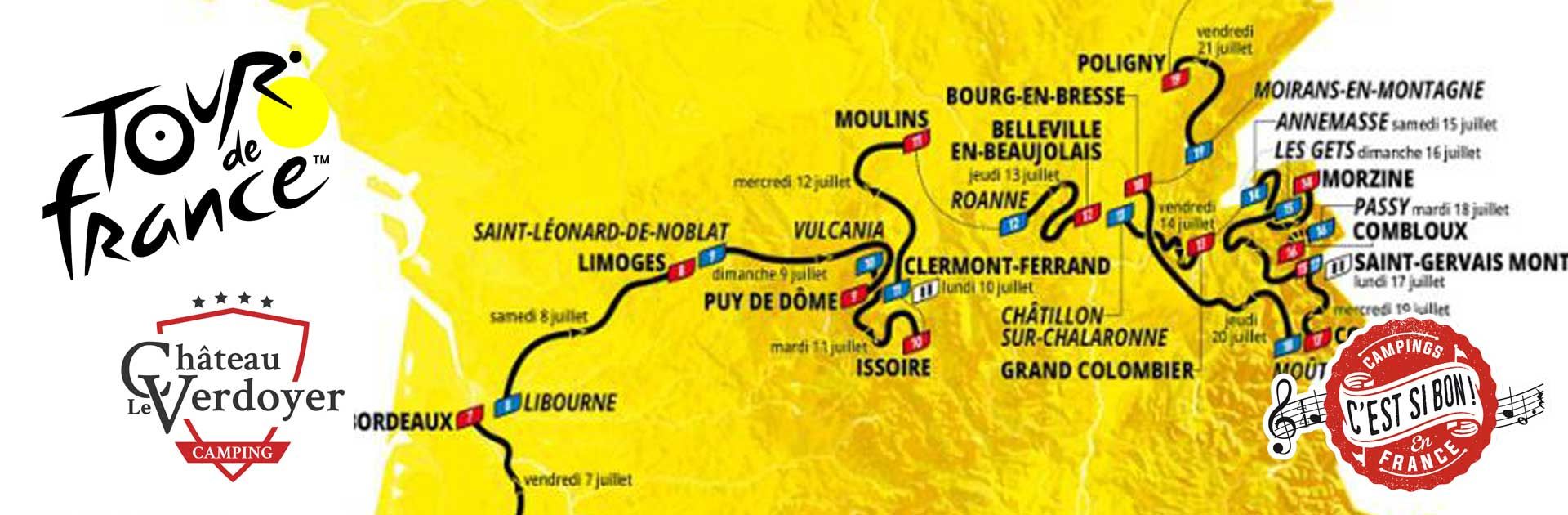 Vélo Cycliste tour de France Dordogne camping