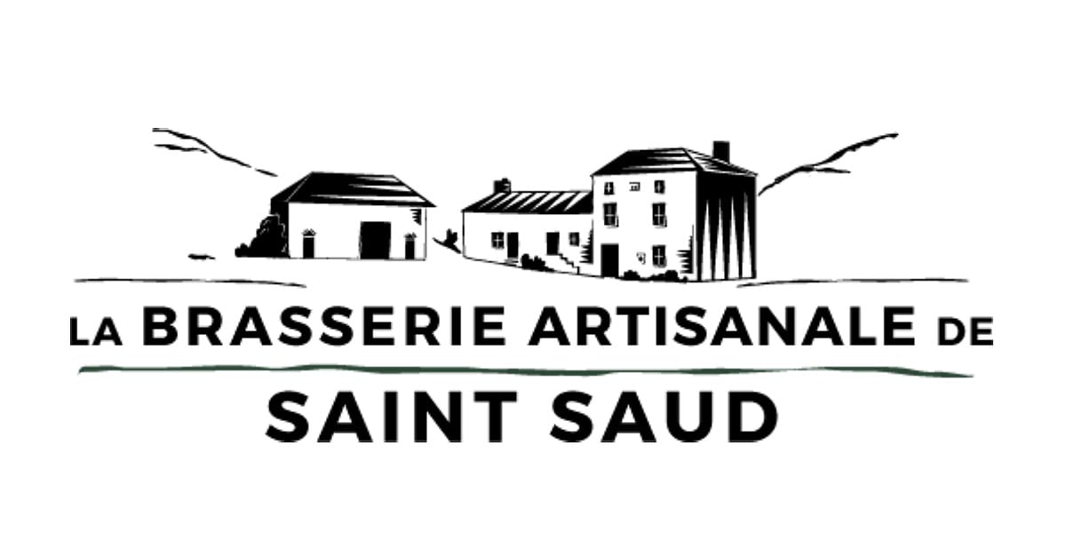 Panneau avec dessin de la brasserie de Saint-Saud-Lacoussière